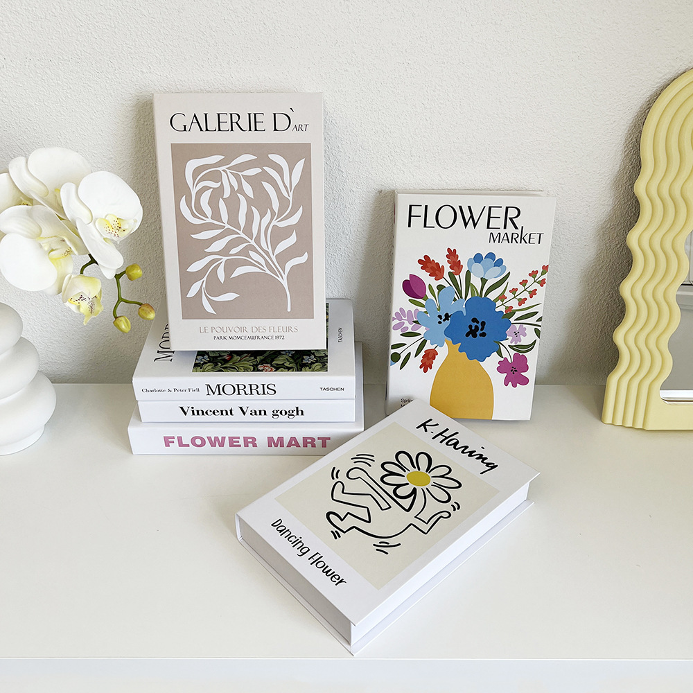 Home Decor Magazine - Simulatie Boek Kunst Bloem Engelse Decoratieve