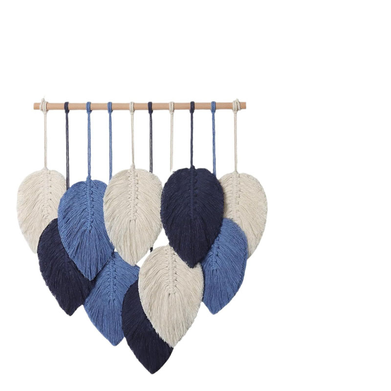 Macrame Wall Hanging - Boheemse Macramé Leaf muurhangend handgemaakt katoenen