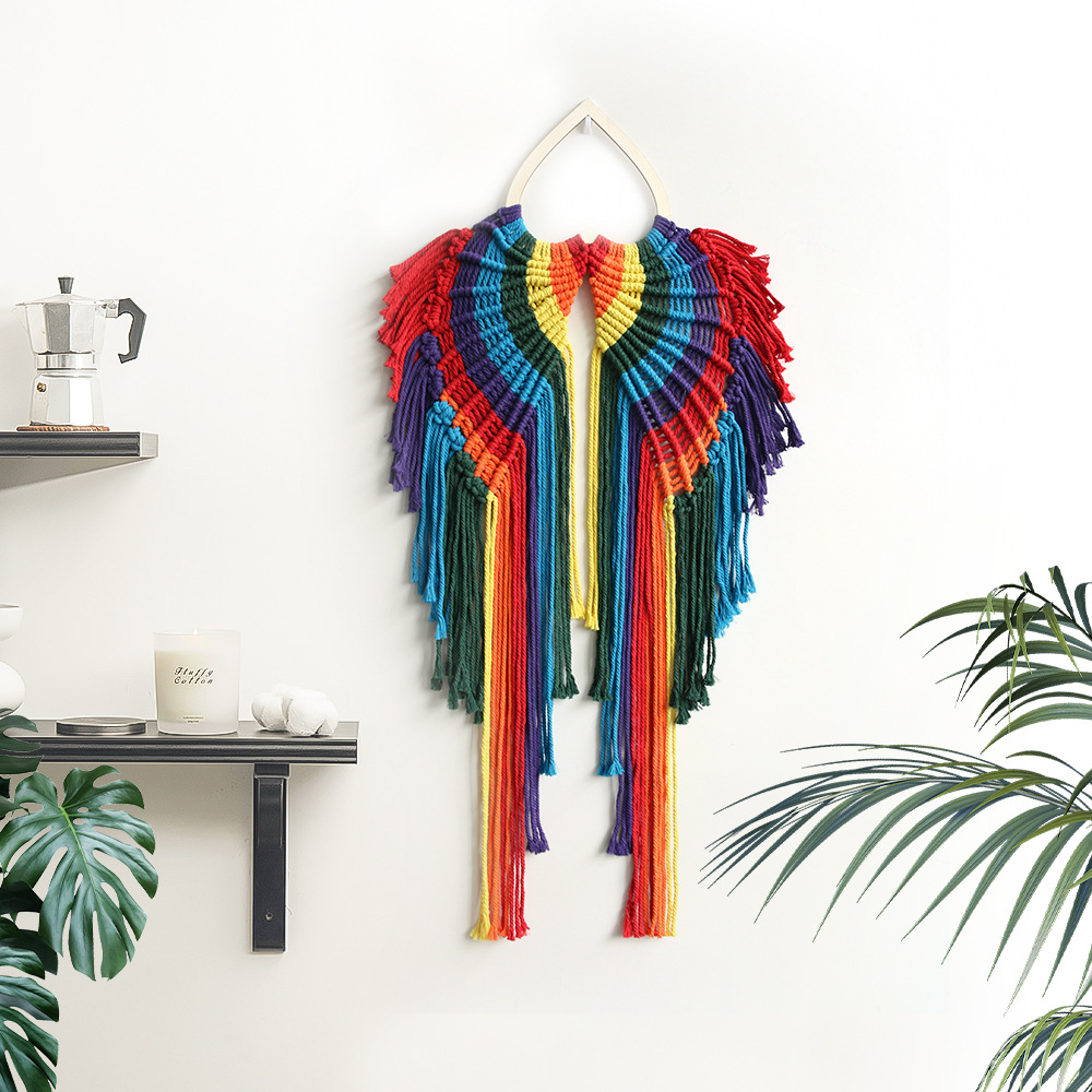 Macrame Wall Hanging - Macrame Boho Decoratie Tapijt Muur Opknoping