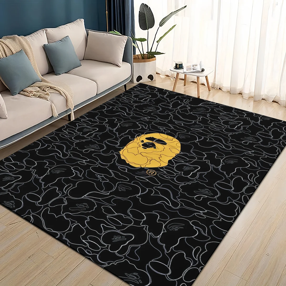 Home Decor Online Free - 2025 Nieuwe Stijl B-BAPE Cartoon Tapijt