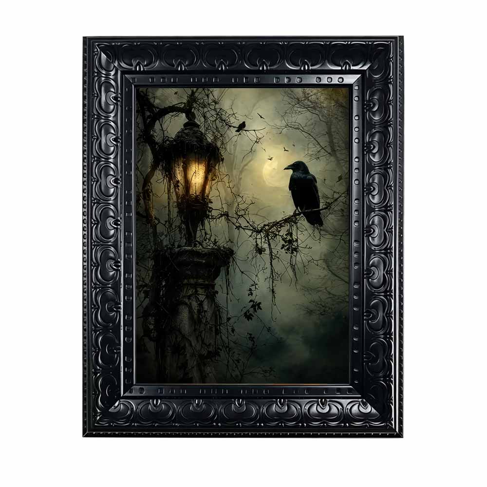 Abstract Oil Painting - Halloween Wanddecoratie, ingelijste canvas wandkunst met
