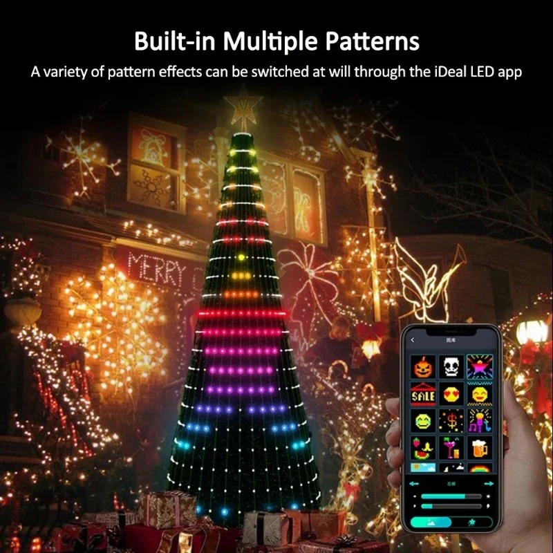 Home Decor Tree - Kerstster Boomverlichting RGB LED, Bluetooth APP-gestuurde