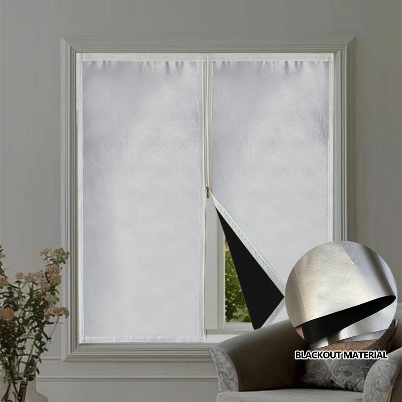 Blackout Curtains - Aanpasbare rits-privacy-gordijn, lichtdicht, waterdicht, afneembaar, wasbaar,