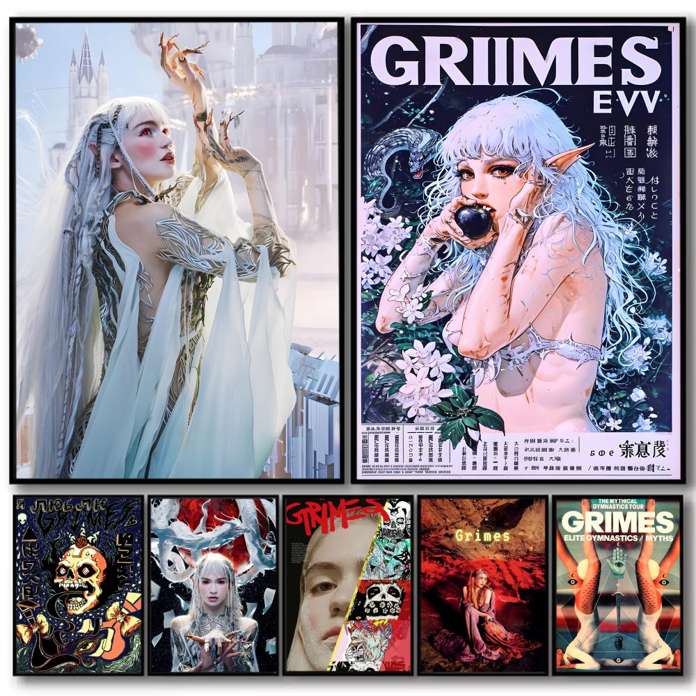 Home Decor Magazine - Pop Singer G_Grimes Magazine Poster Decoratieve