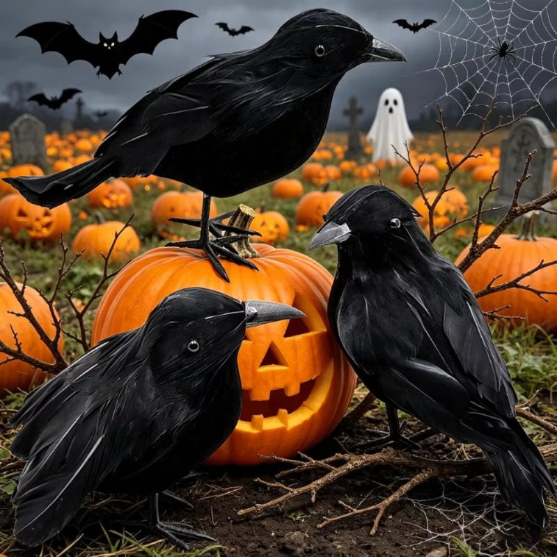 Home Decor Garden - 1PC Zwarte Kraai Halloween Decoratie Realistisch