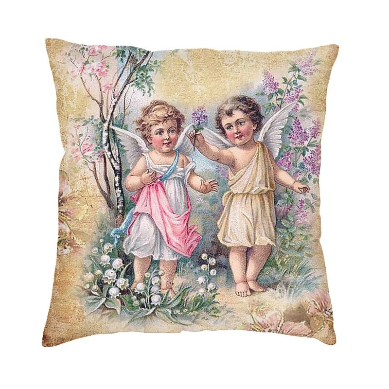 Victory Home Decor - Victoriaanse engel vierkante kussensloop huis decoratieve