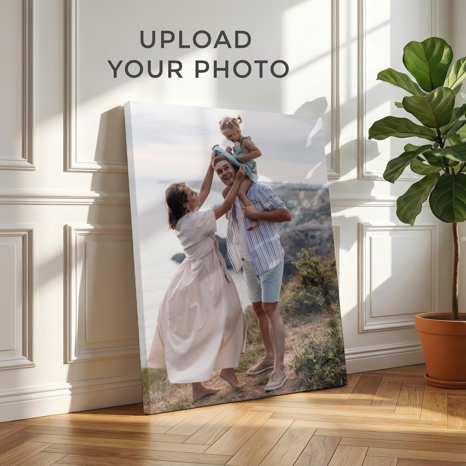 Home Decor Inspo - Gepersonaliseerd fotocanvas, op maat gemaakte familie-wanddecoratie,