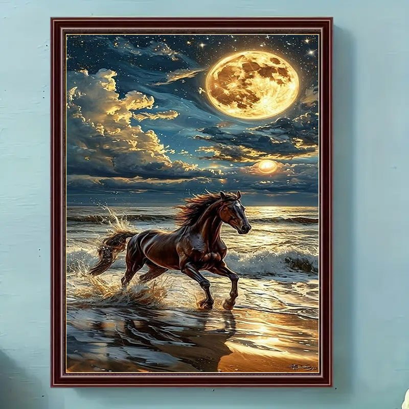Home Decor Under 500 - 500/1000/1200/2000PCS Puzzels voor Volwassenen Rennende Paarden