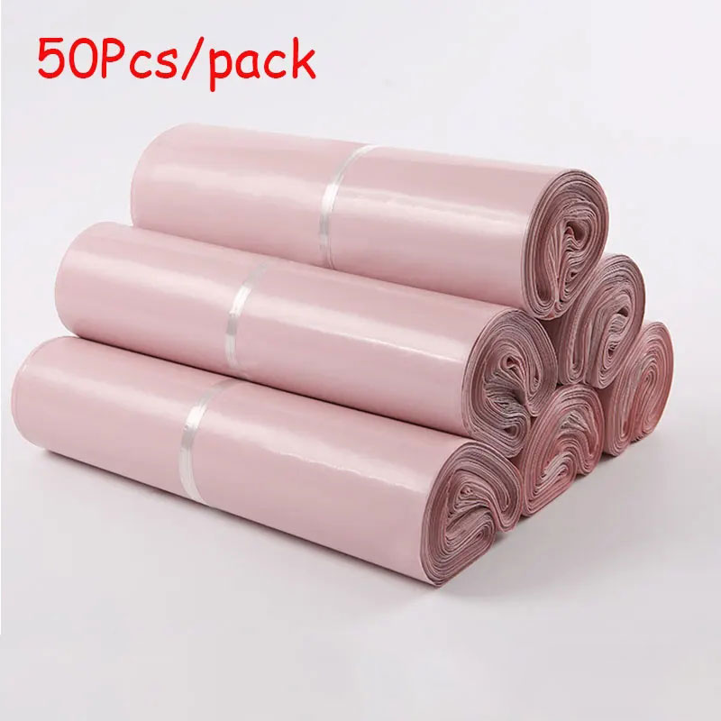 Home Decor Express - Nieuwe lichtroze PE plastic zelfdichtende postzak