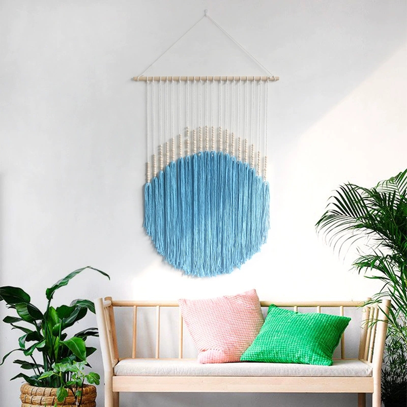 Macrame Wall Hanging - Halve cirkel macrame muur opknoping kleurrijke