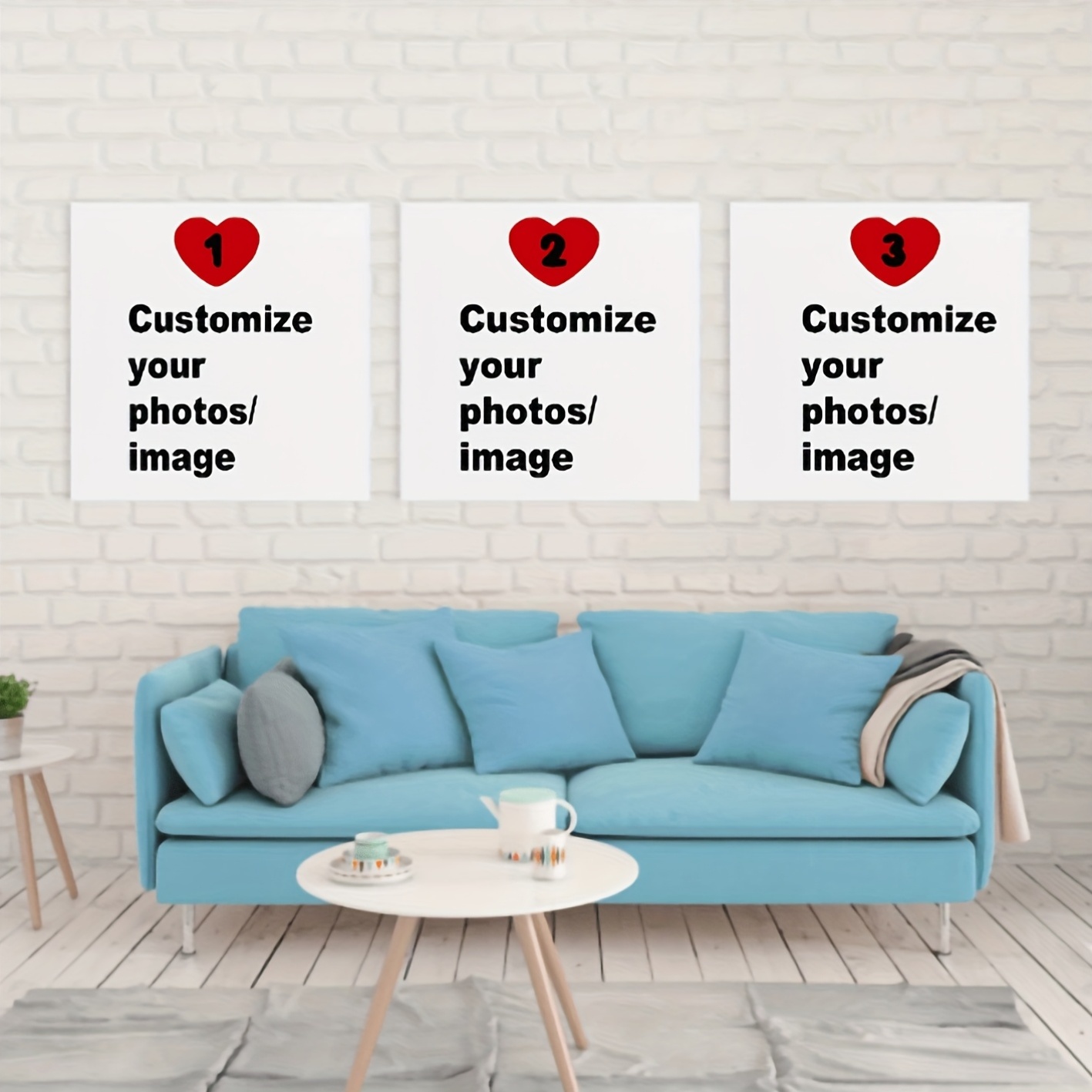 Home Decor Foto - 3 stks/set Custom Vierkante Canvas Poster