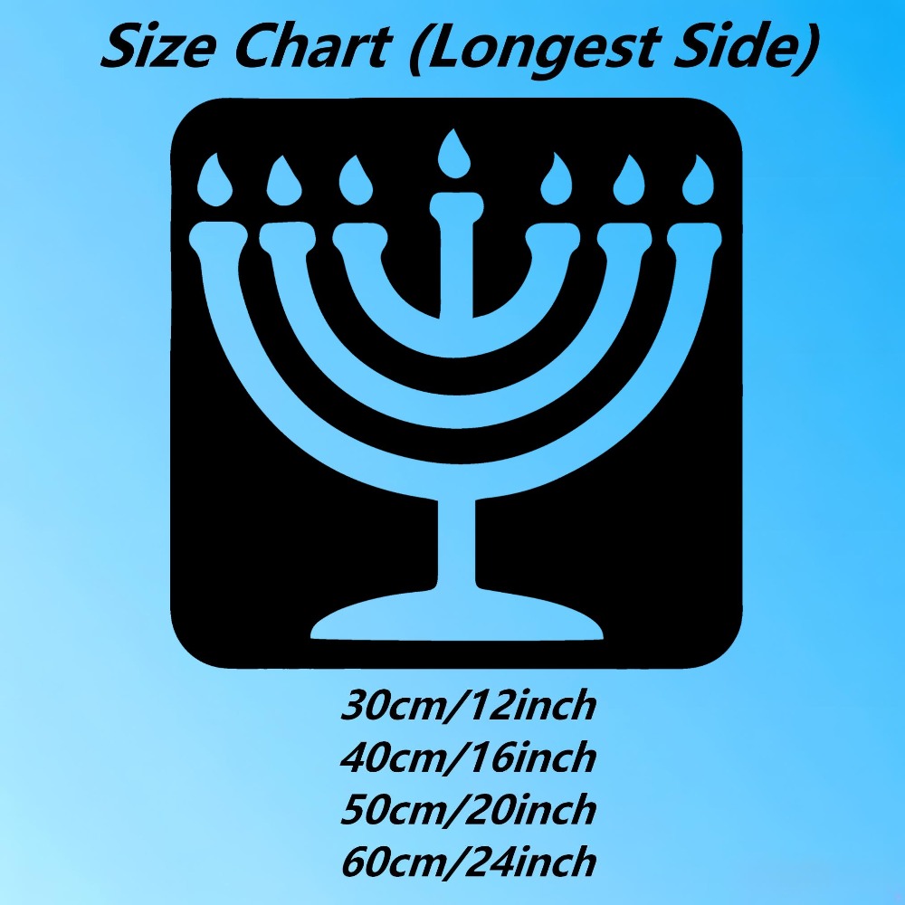 Home Decor Vintage - CIFBUY Vintage Menorah Metalen Wanddecoratie IJzer