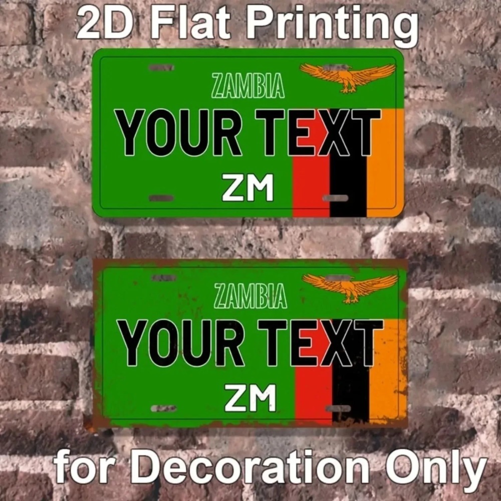Home Decor Zambia - Op maat gemaakt gepersonaliseerd Zambia aluminium