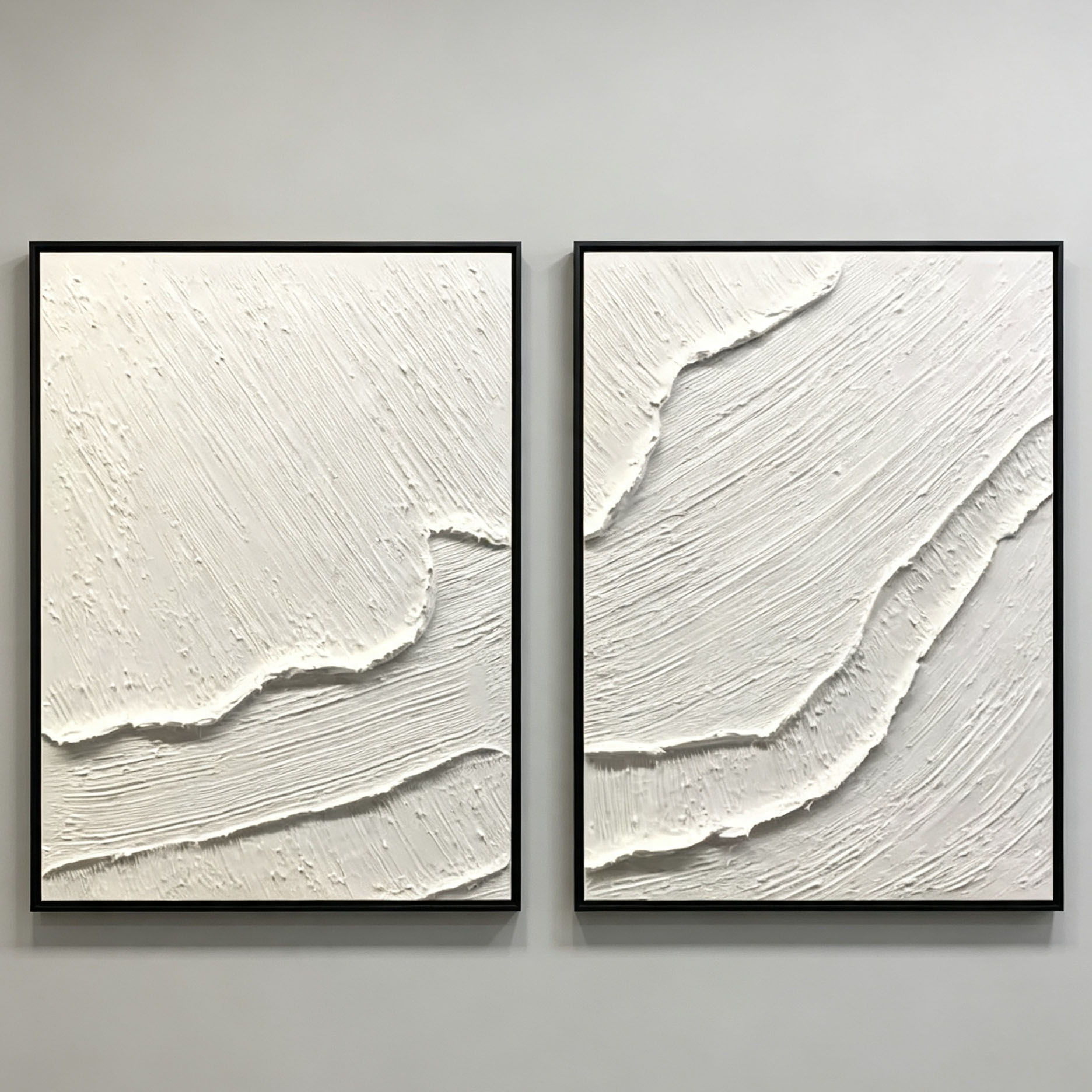 Met de hand geschilderd wit 3D - Abstract Oil Painting recensie en prijs