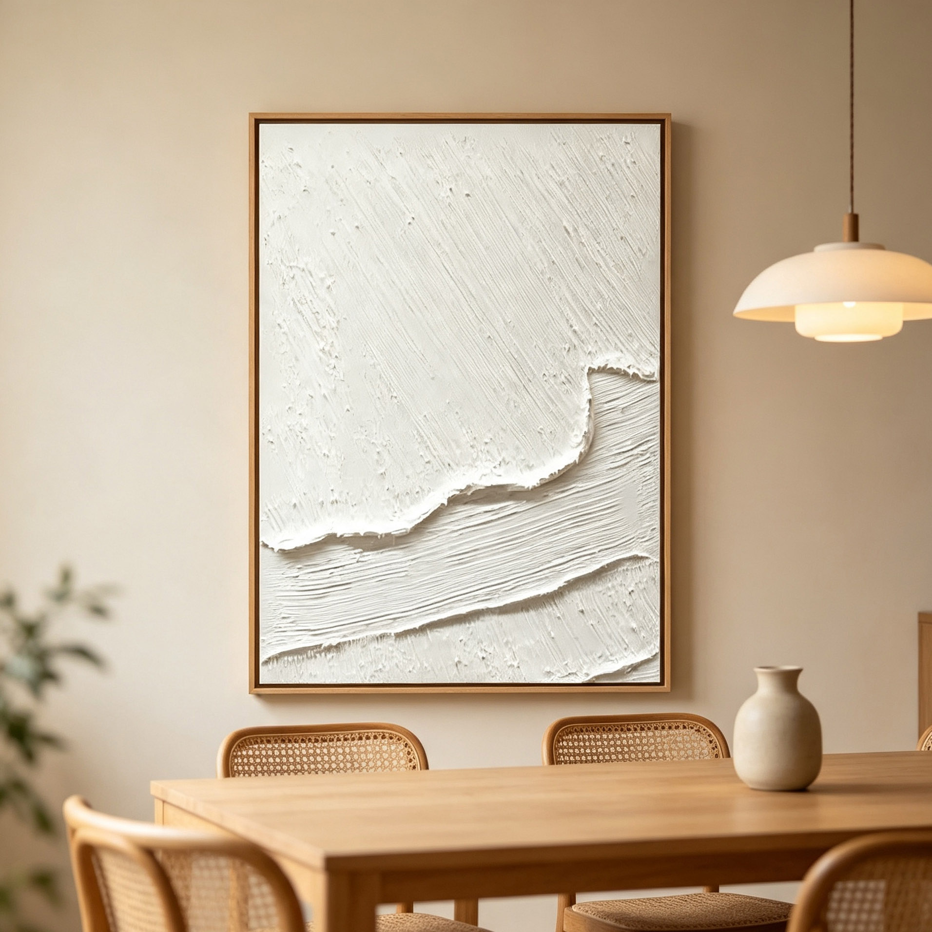 Met de hand geschilderd wit 3D - Abstract Oil Painting recensie en prijs