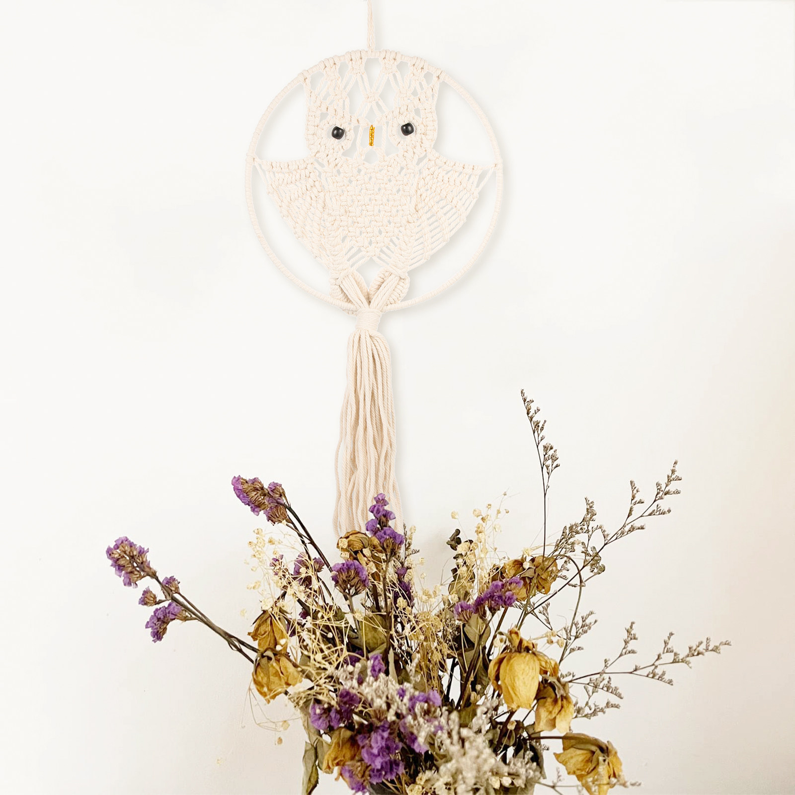 Uil Macrame H Geweven Kwastje  - Macrame Wall Hanging recensie en prijs