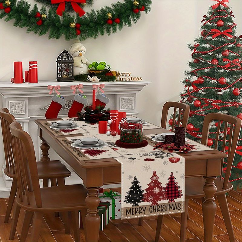 Amerikaanse landelijke kerstta - Linen Table Runner recensie en prijs