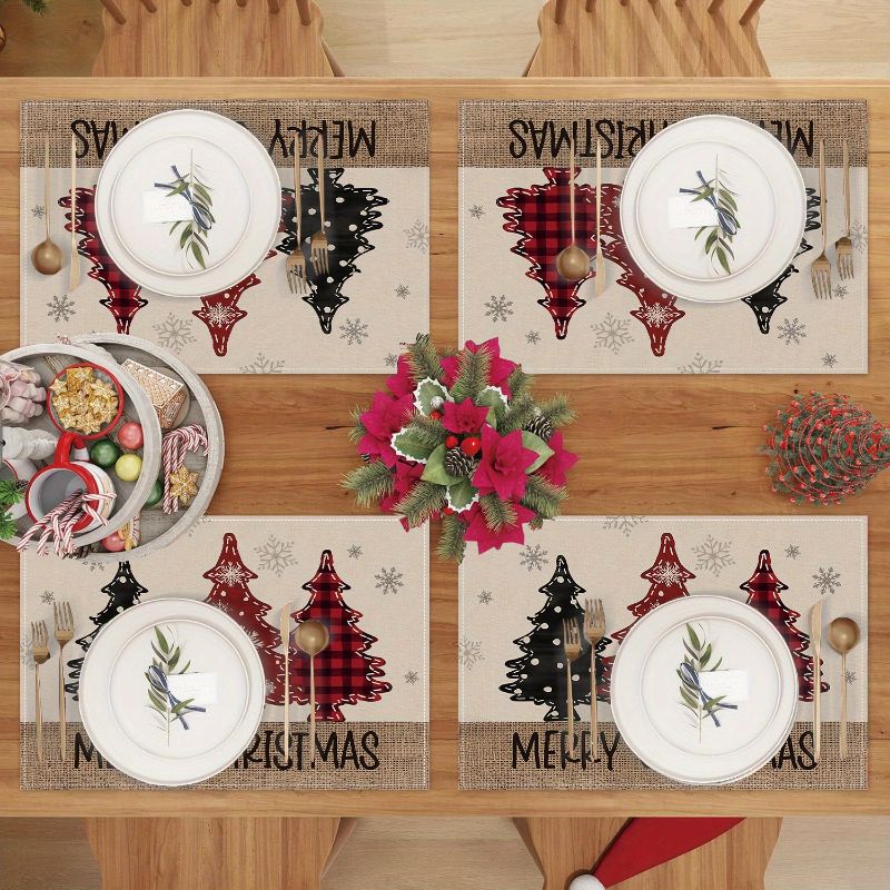 Amerikaanse landelijke kerstta - Linen Table Runner recensie en prijs