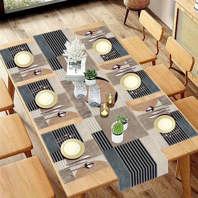 Retro Earth Color Geometrische - Linen Table Runner recensie en prijs