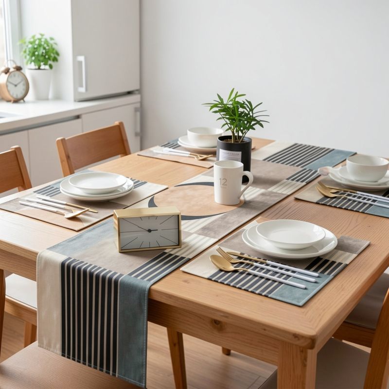 Retro Earth Color Geometrische - Linen Table Runner recensie en prijs