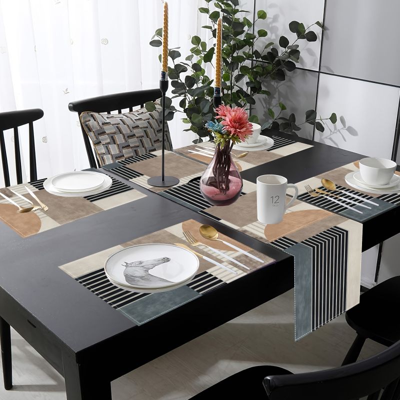 Retro Earth Color Geometrische - Linen Table Runner recensie en prijs