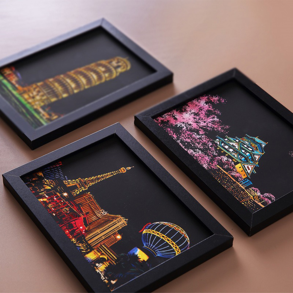 20*14cm DIY Nachtscène Schilde - Home Decor Scrap recensie en prijs