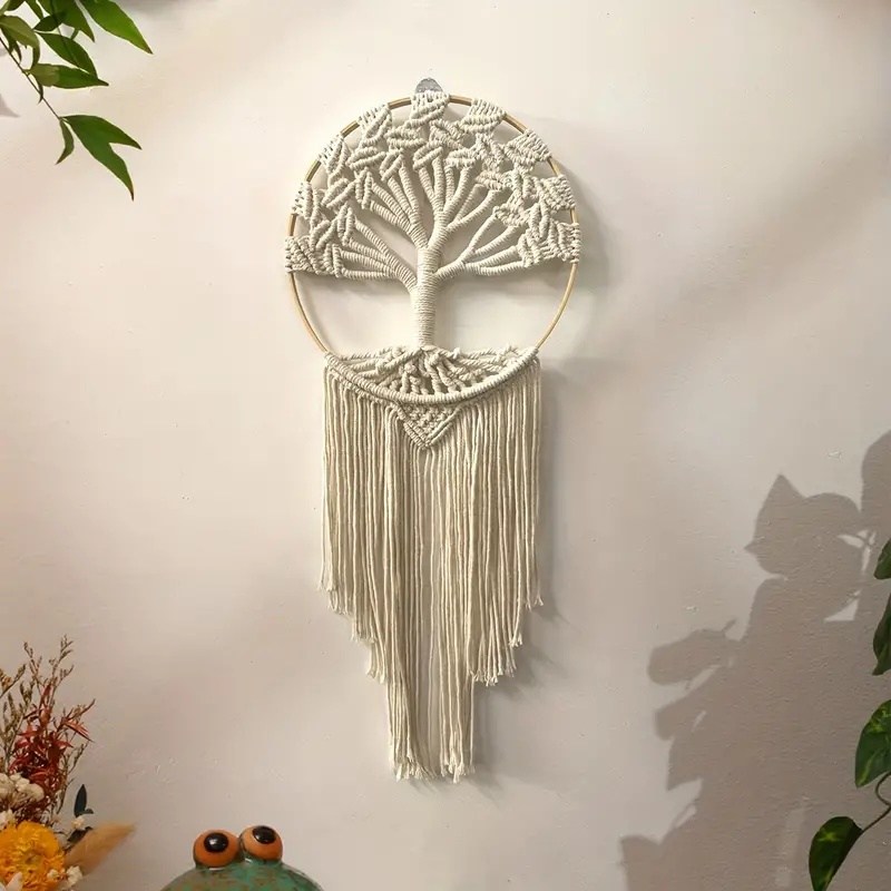 Levensboom Macrame muur opknop - Home Decor Tree recensie en prijs