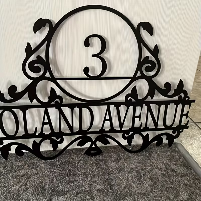 Op maat gemaakt metalen huisnu - Home Decor Inspo recensie en prijs