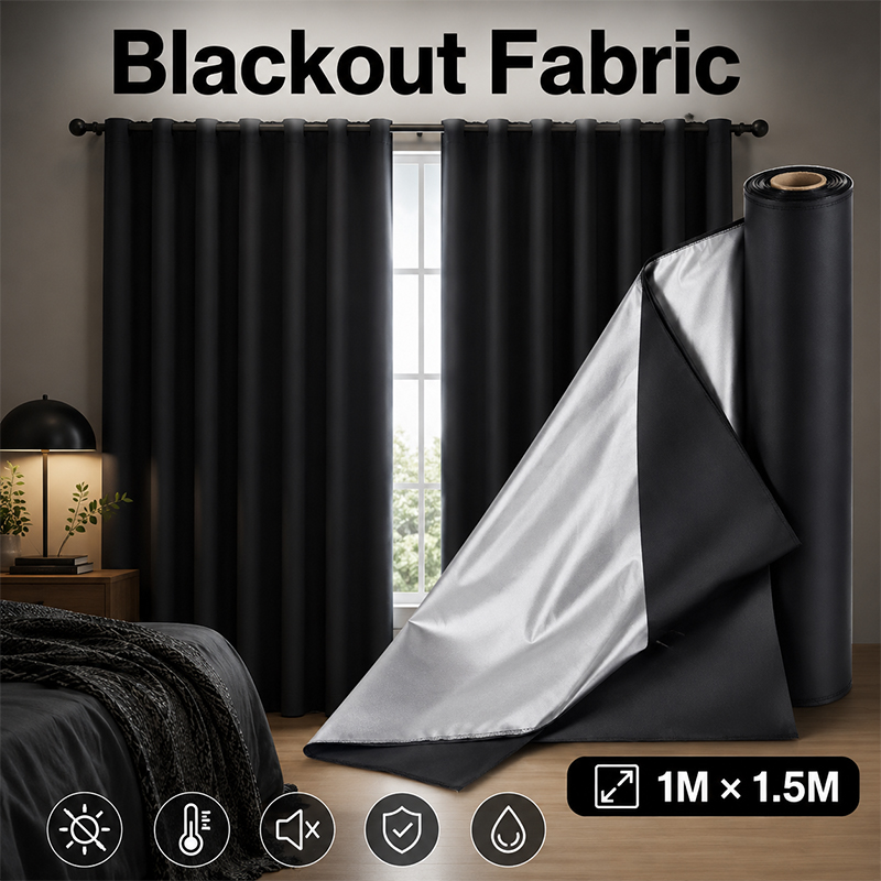 1m zwart zilver gecoate verdui - Blackout Curtains recensie en prijs