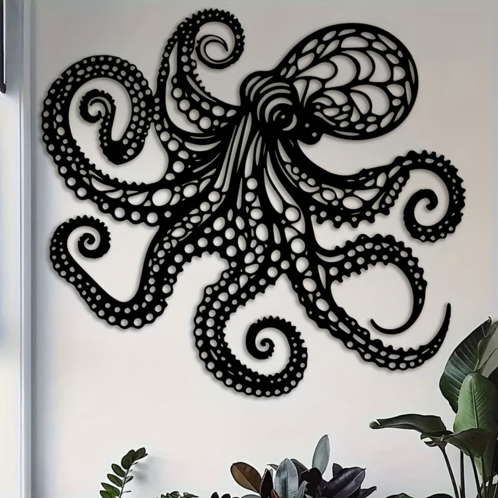 Grote metalen octopus wanddeco - Victory Home Decor recensie en prijs