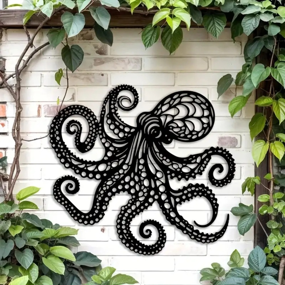 Grote metalen octopus wanddeco - Victory Home Decor recensie en prijs