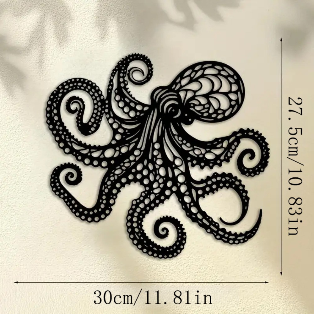 Grote metalen octopus wanddeco - Victory Home Decor recensie en prijs