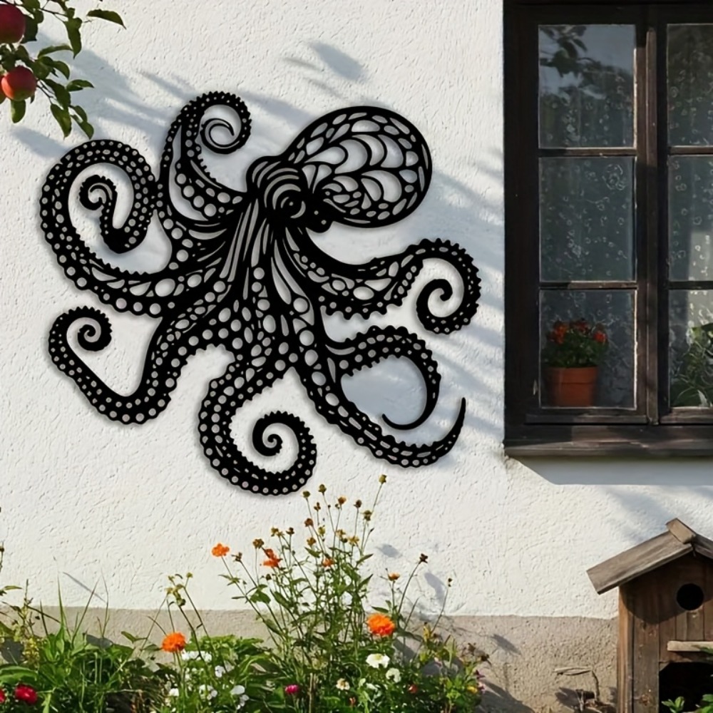 Grote metalen octopus wanddeco - Victory Home Decor recensie en prijs