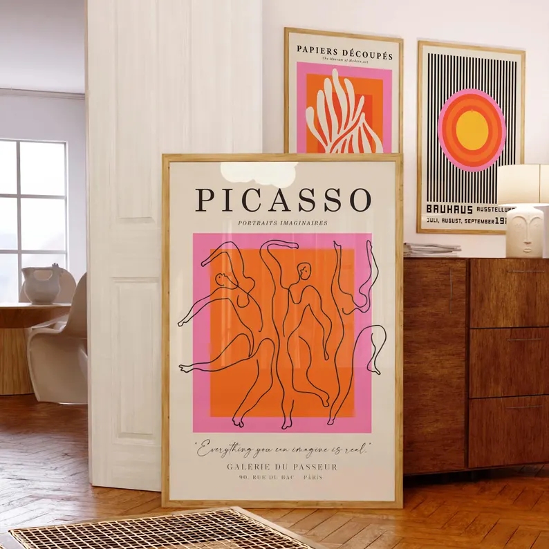 3pcsModern Oranje Bauhaus En P - Home Decor Foto recensie en prijs