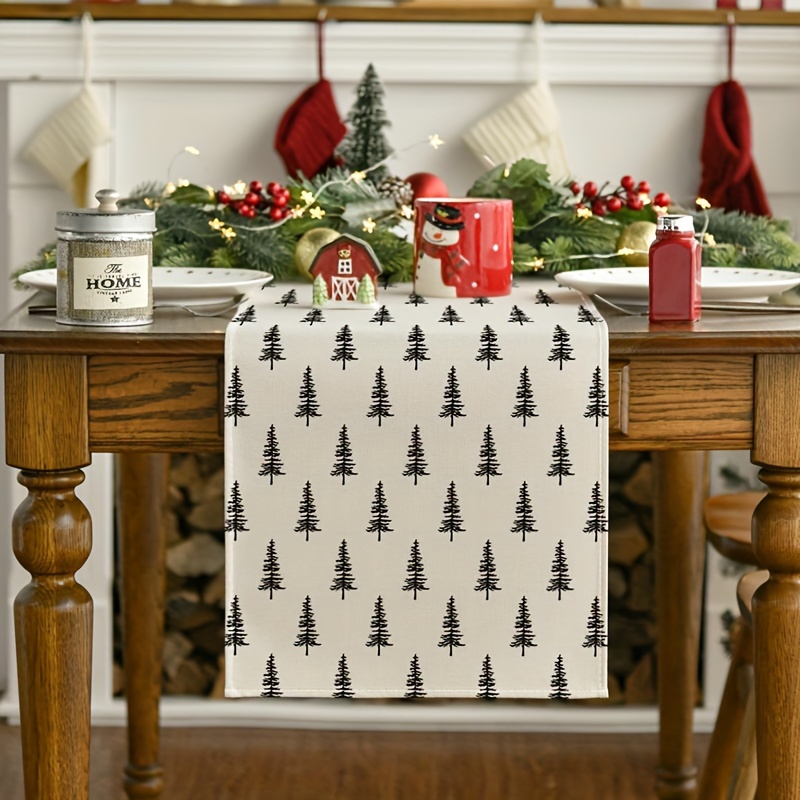 Eenvoudige kerstboom tafellope - Linen Table Runner recensie en prijs