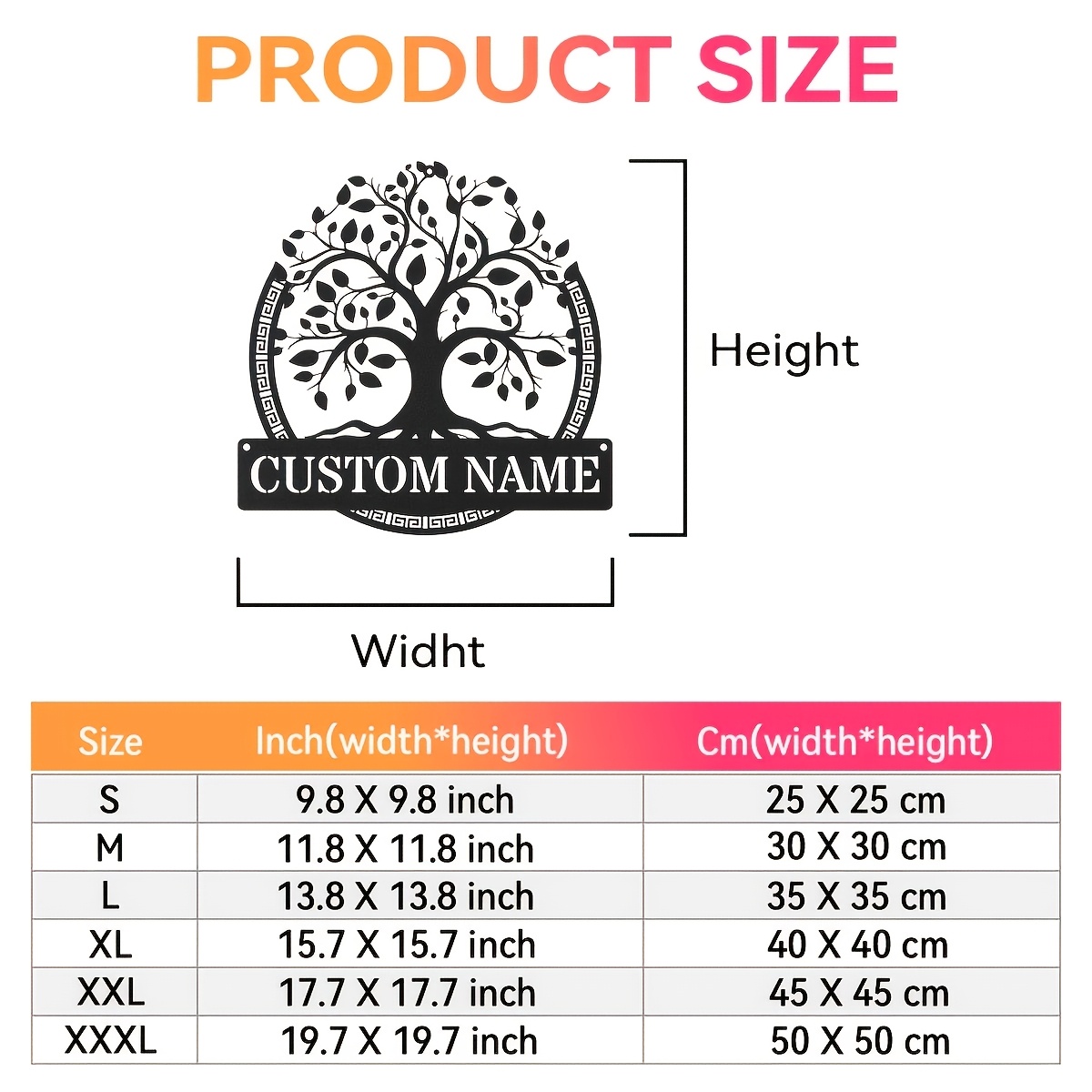 Wanddecoratie van metaal met d - Home Decor Tree recensie en prijs