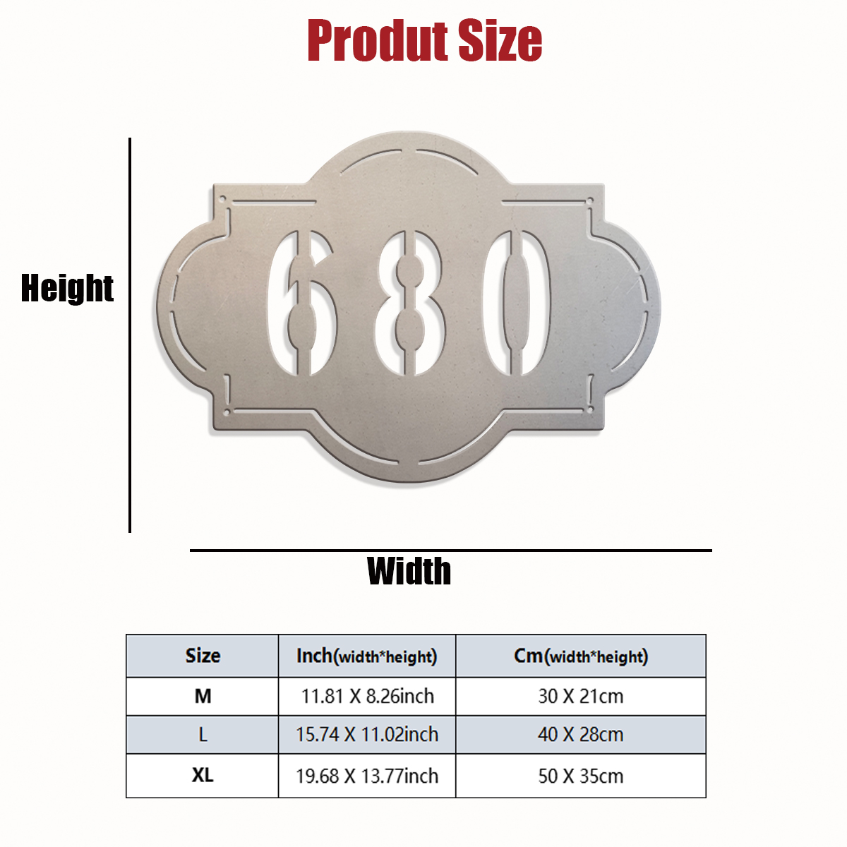 1 stuk metalen wanddeurplaat m - Home Decor Garden recensie en prijs