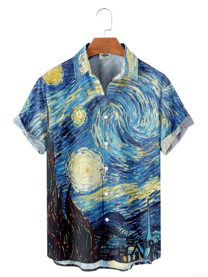 Mannen shirts 3D geometrische  - Abstract Oil Painting recensie en prijs