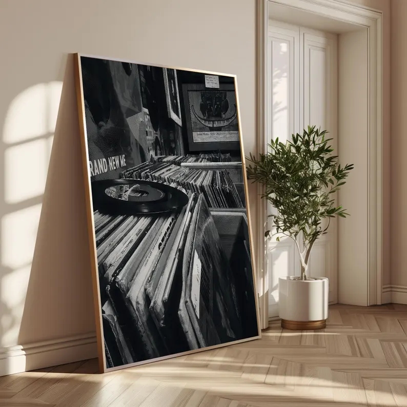 Moderne vinylplatenwinkel zwar - Home Decor White recensie en prijs