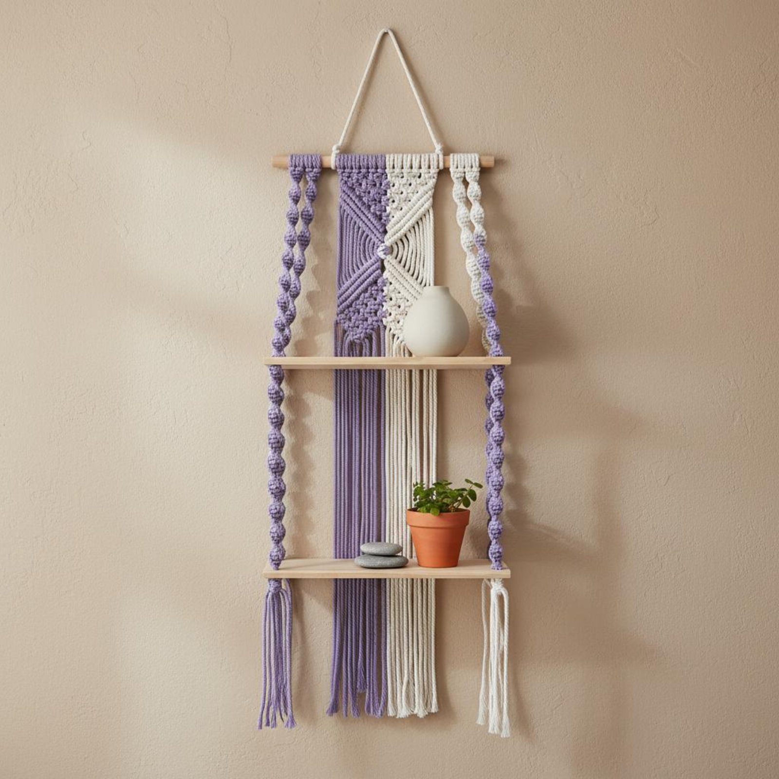 Boho wandhangende plank handge - Macrame Wall Hanging recensie en prijs
