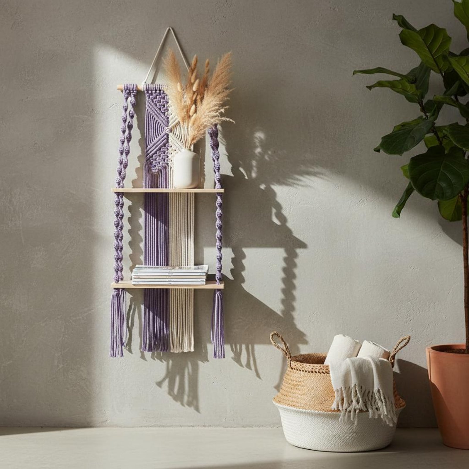 Boho wandhangende plank handge - Macrame Wall Hanging recensie en prijs