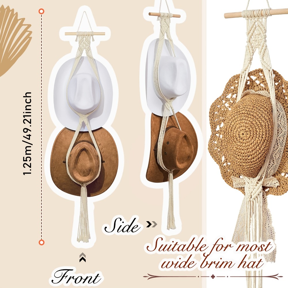 Boheemse macrame hoedenhanger, - Macrame Wall Hanging recensie en prijs