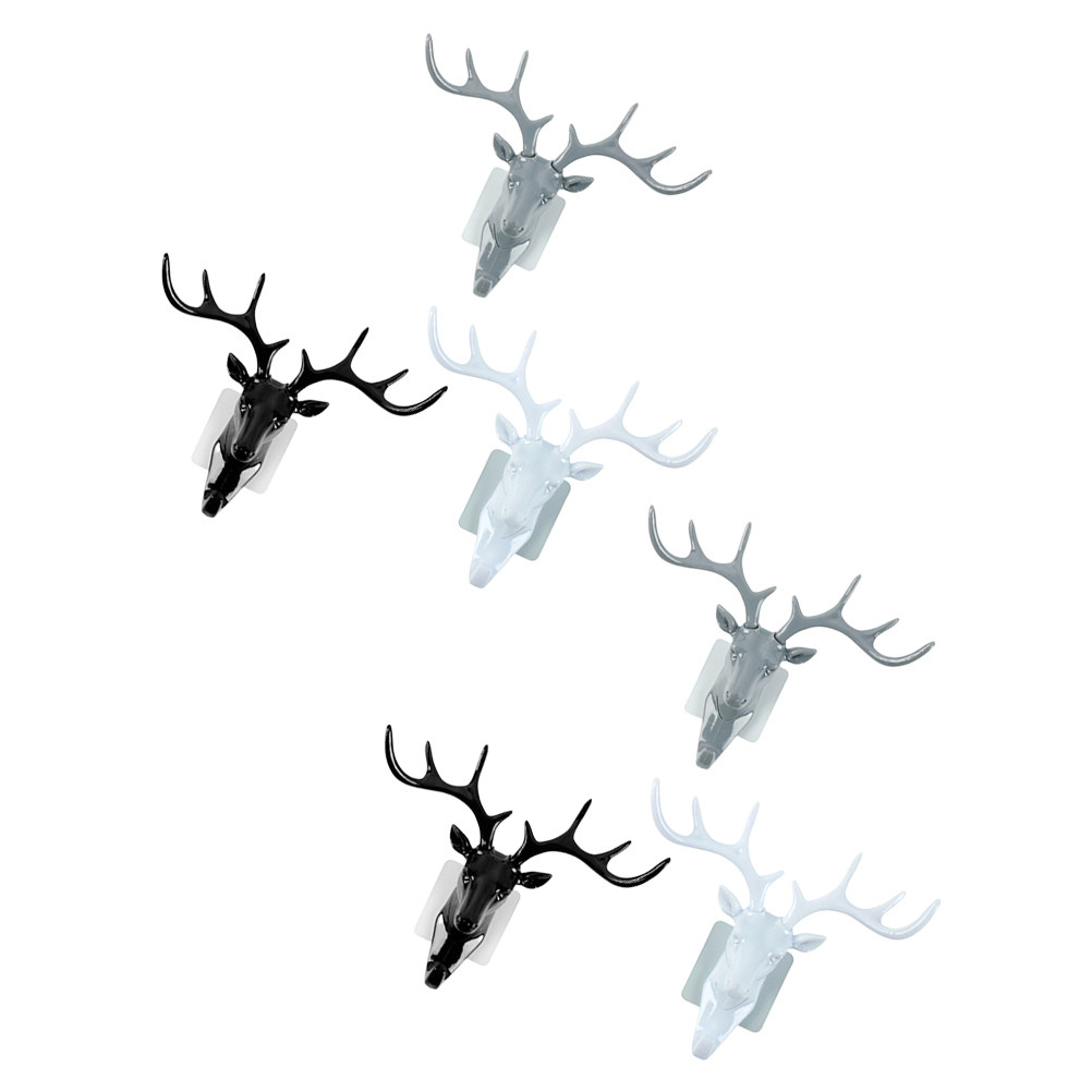 6 stuks hertenkop wandhaak, he - Home Decor White recensie en prijs
