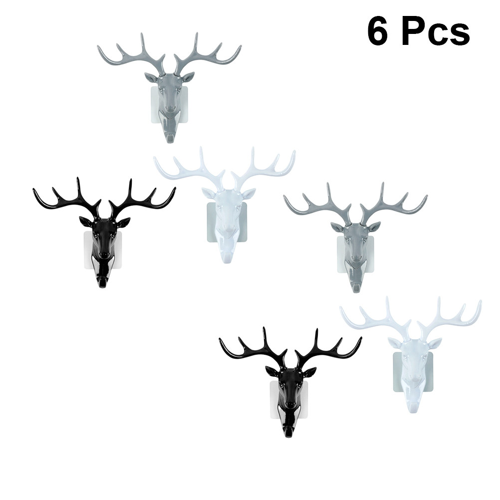 6 stuks hertenkop wandhaak, he - Home Decor White recensie en prijs