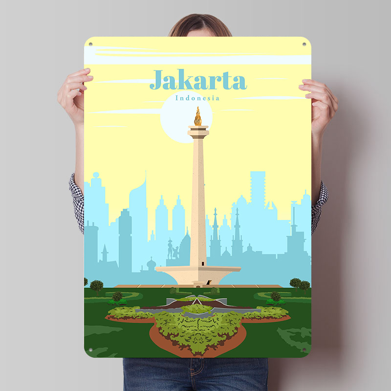 Reis naar Jakarta Poster afdru - Home Decor Jakarta recensie en prijs