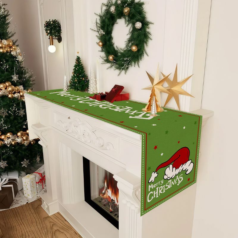 VIKAMA Leuke cartoon kersttafe - Linen Table Runner recensie en prijs