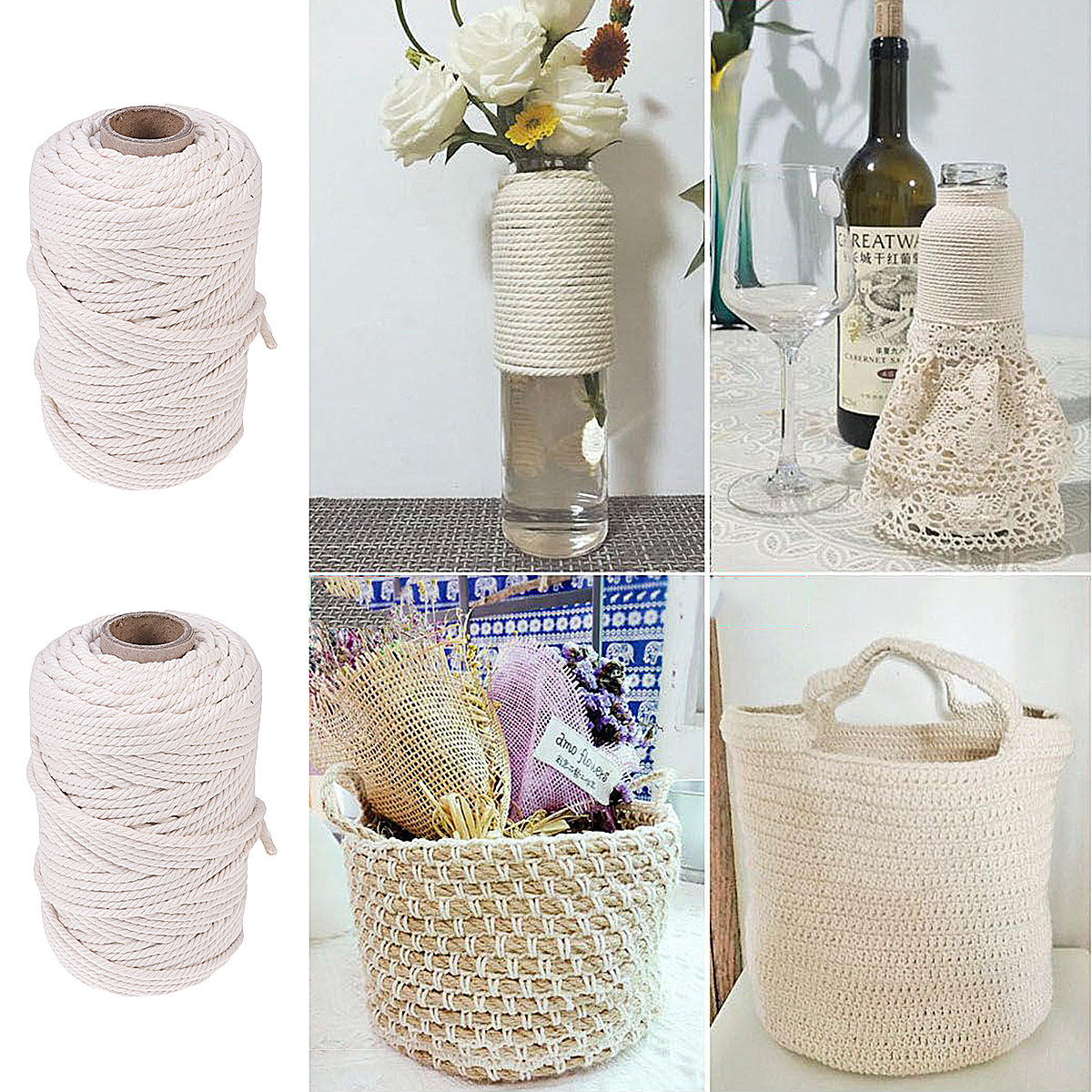 100M Natuurlijk Katoenen Touw  - Macrame Wall Hanging recensie en prijs