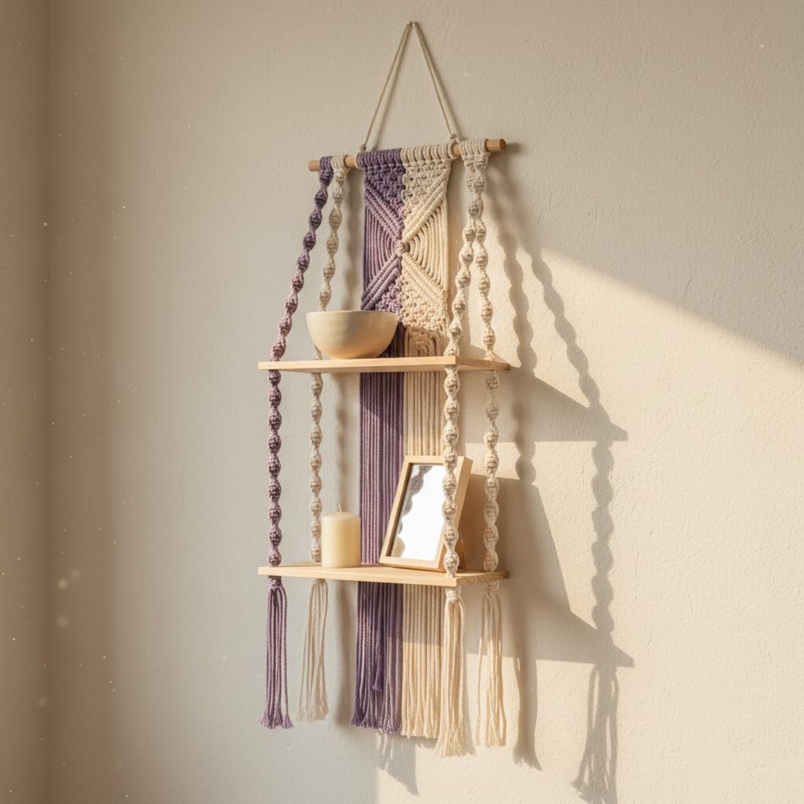Boho wandhangende plank handge - Macrame Wall Hanging recensie en prijs