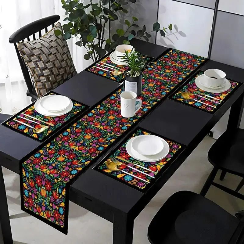 VIKAMA Boheemse bloementafello - Linen Table Runner recensie en prijs