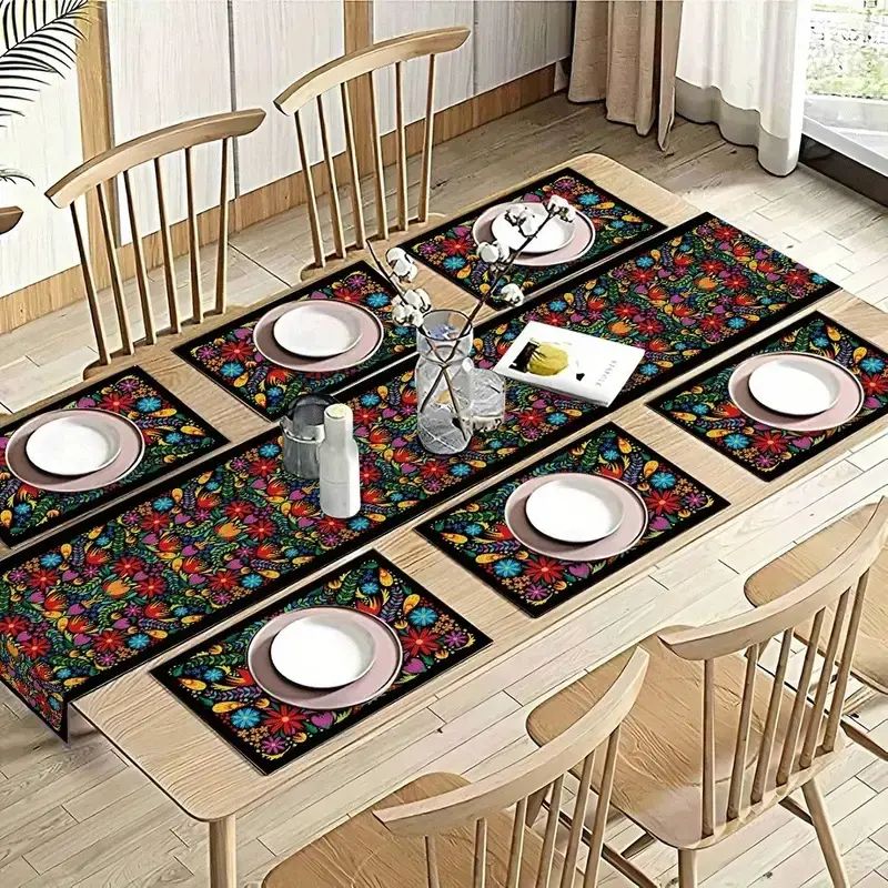VIKAMA Boheemse bloementafello - Linen Table Runner recensie en prijs